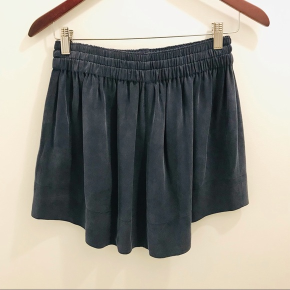 Joie Wendolyn Silk Skirt small blue button down drawstring - Picture 2 of 10